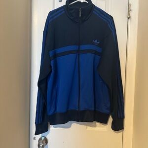Adidas Adicolor Classics Firebird track jacket and pants in black and blue. XL